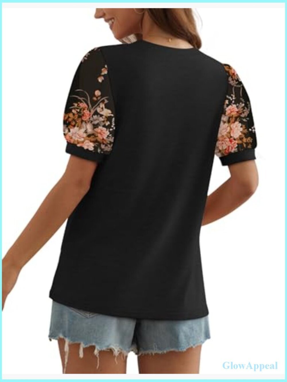 Pleated Swiss Dot Puff Sleeve Crew Neck T-Shirt Loose Casual Top S-3XL - Picture 4 of 7